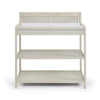 Barnside Changing Table Washed Gray Gray Solid Wood