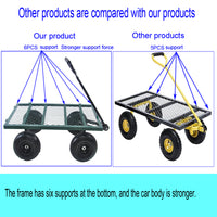 Wagon Cart Garden Cart Trucks Make It Easier To Transport Firewood Green Green Metal