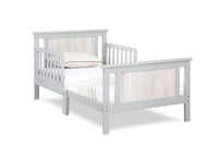 Connelly Reversible Panel Toddler Bed Gray Rockport Gray Gray Solid Wood