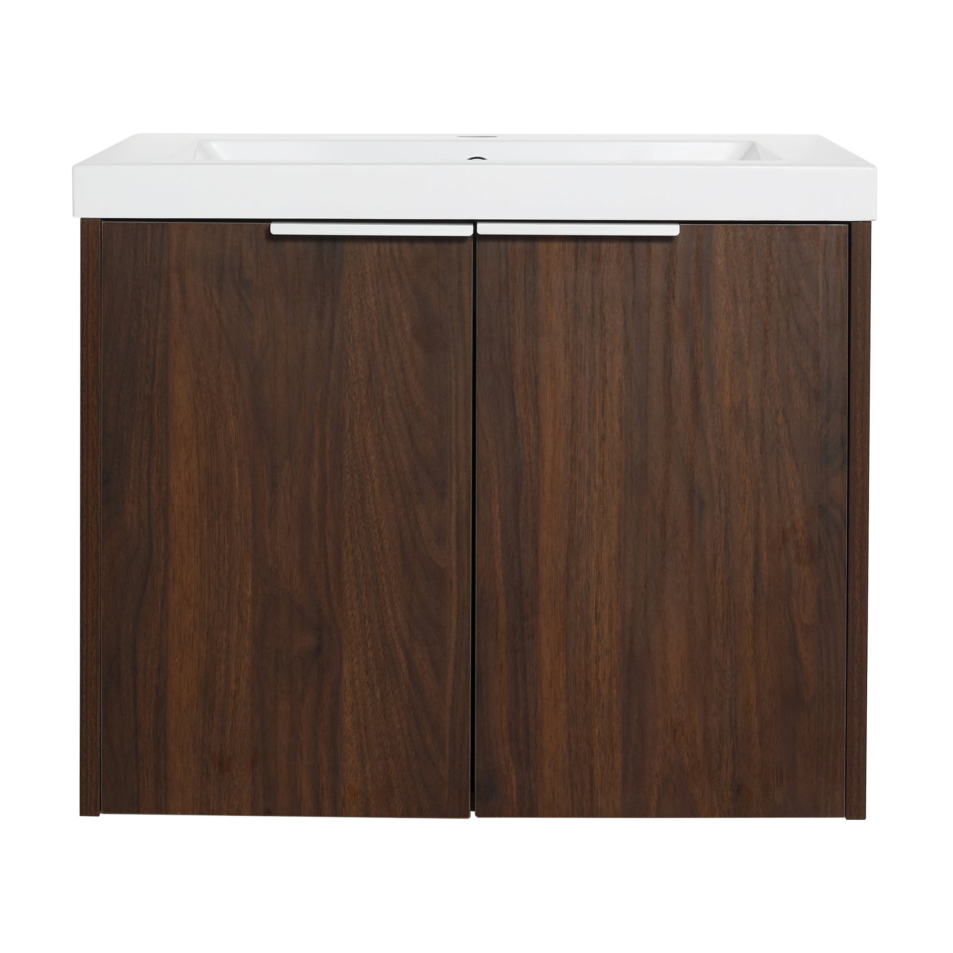 Bathroom Cabinet With Sink,Soft Close Doors,Float Mounting Design,24 Inch For Small Bathroom,24X18 00624Caw Kd Packing California Walnut 2 Bathroom Wall Mounted Modern Plywood Plywood