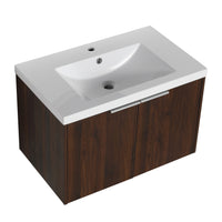 Soft Close Doors Bathroom Vanity With Sink,30 Inch For Small Bathroom,30X18 00630Caw Kd Packing California Walnut 2 Wall Mounted Modern Plywood Plywood