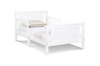 Connelly Reversible Panel Toddler Bed White Rockport Gray White Solid Wood