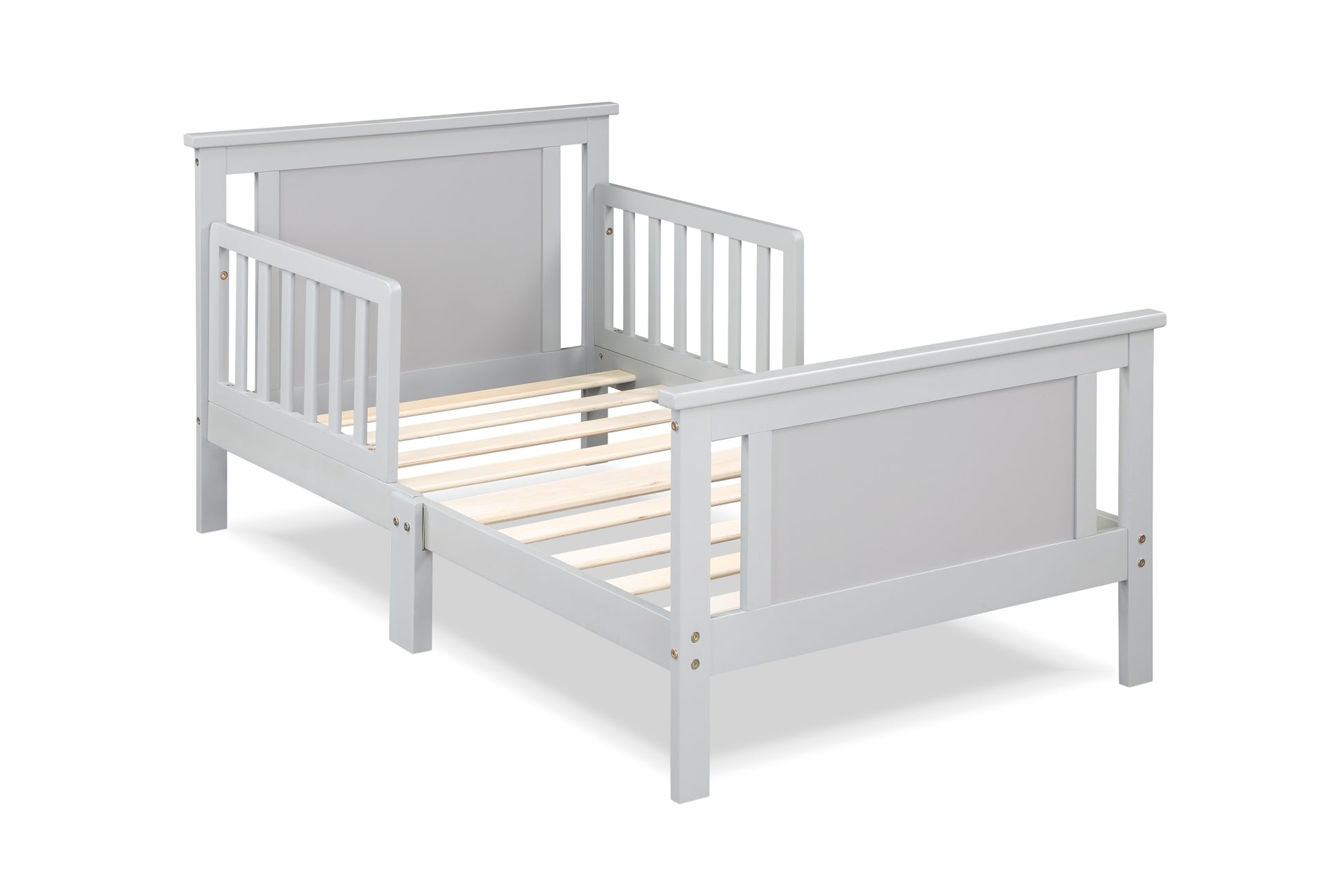 Connelly Reversible Panel Toddler Bed Gray Rockport Gray Gray Solid Wood