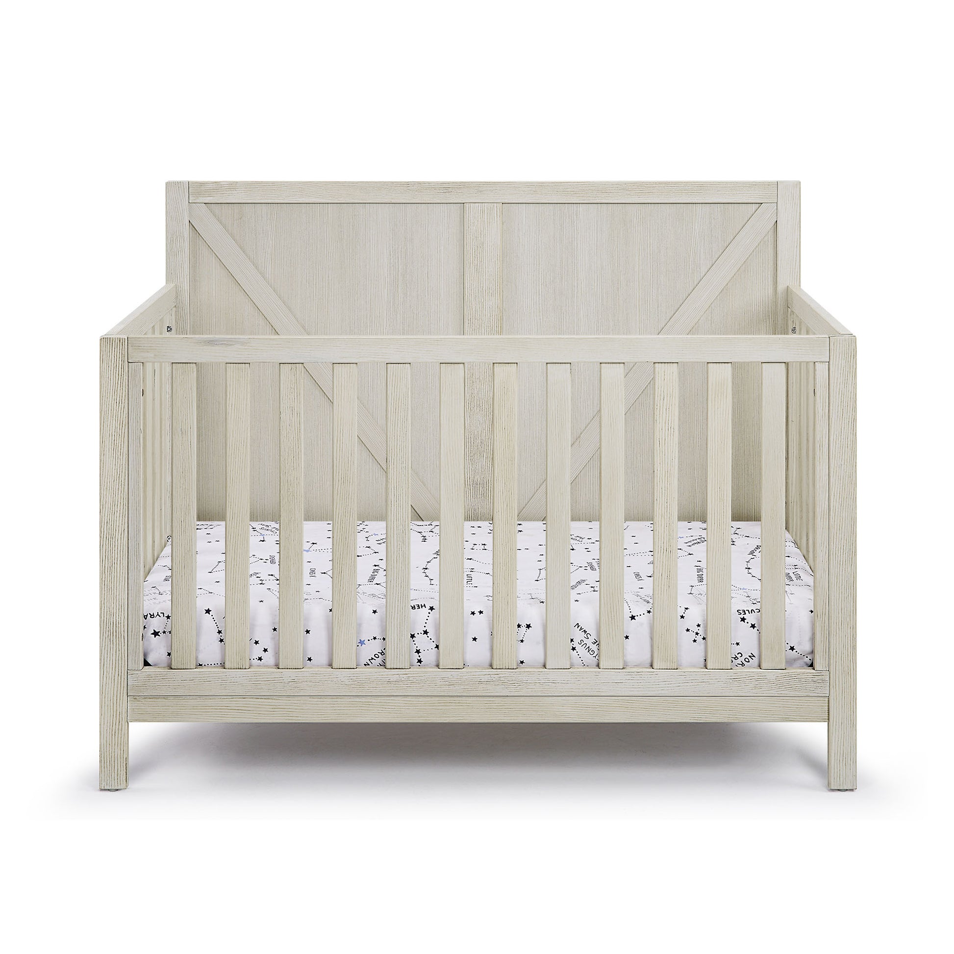 Barnside 4 In 1 Convertible Crib Washed Gray Grey Solid Wood