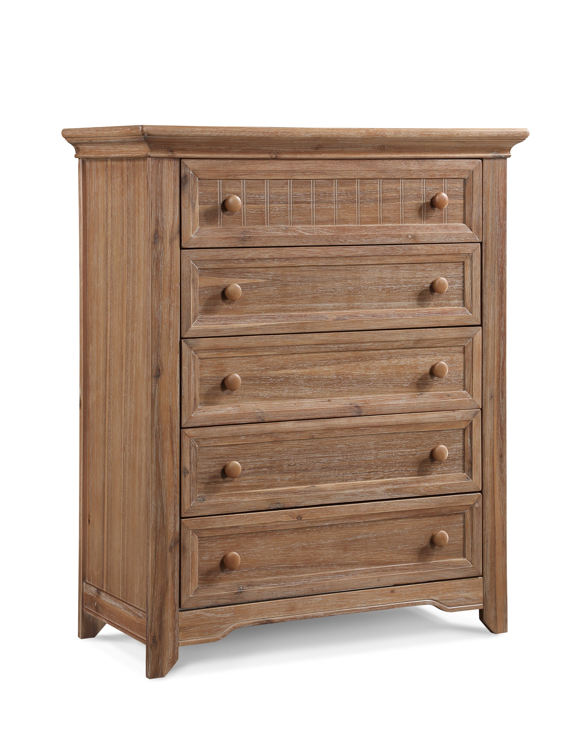 Winchester 5 Drawer Chest Biscotti Beige Solid Wood