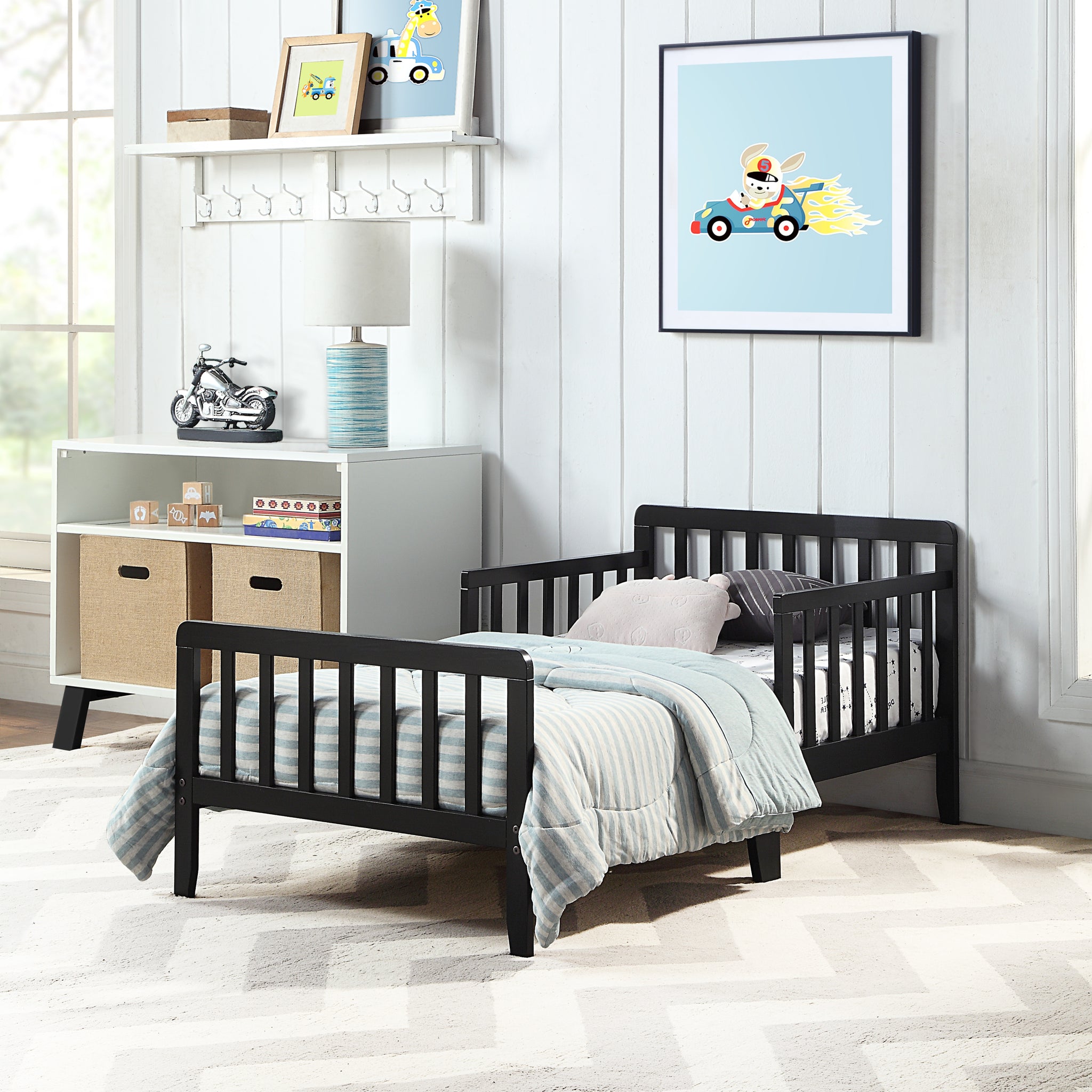 Jax Toddler Bed Black Black Solid Wood