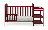 Ramsey Crib And Changer Combo Cherry Cherry Solid Wood