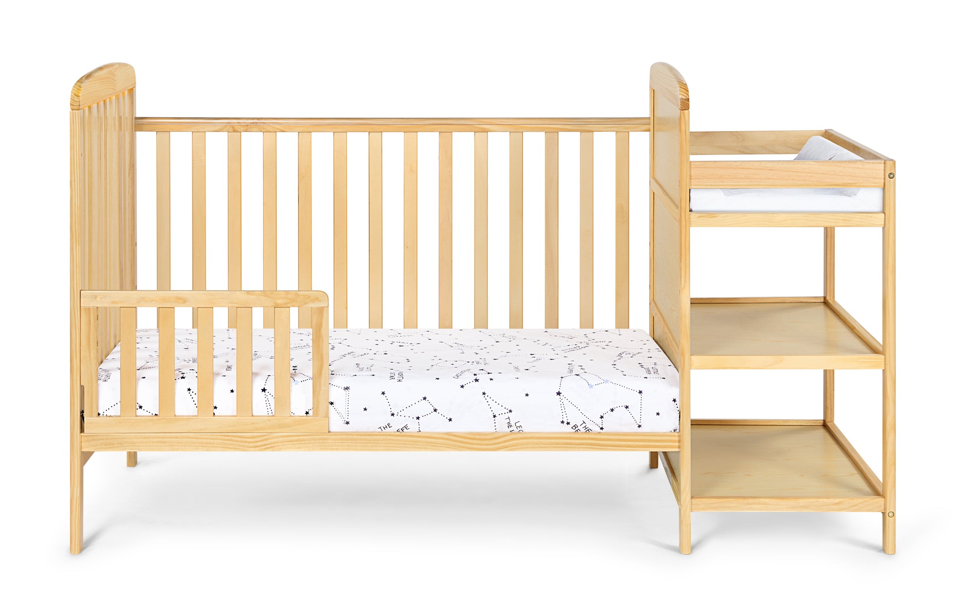 Ramsey Crib And Changer Combo Natural Natural Solid Wood