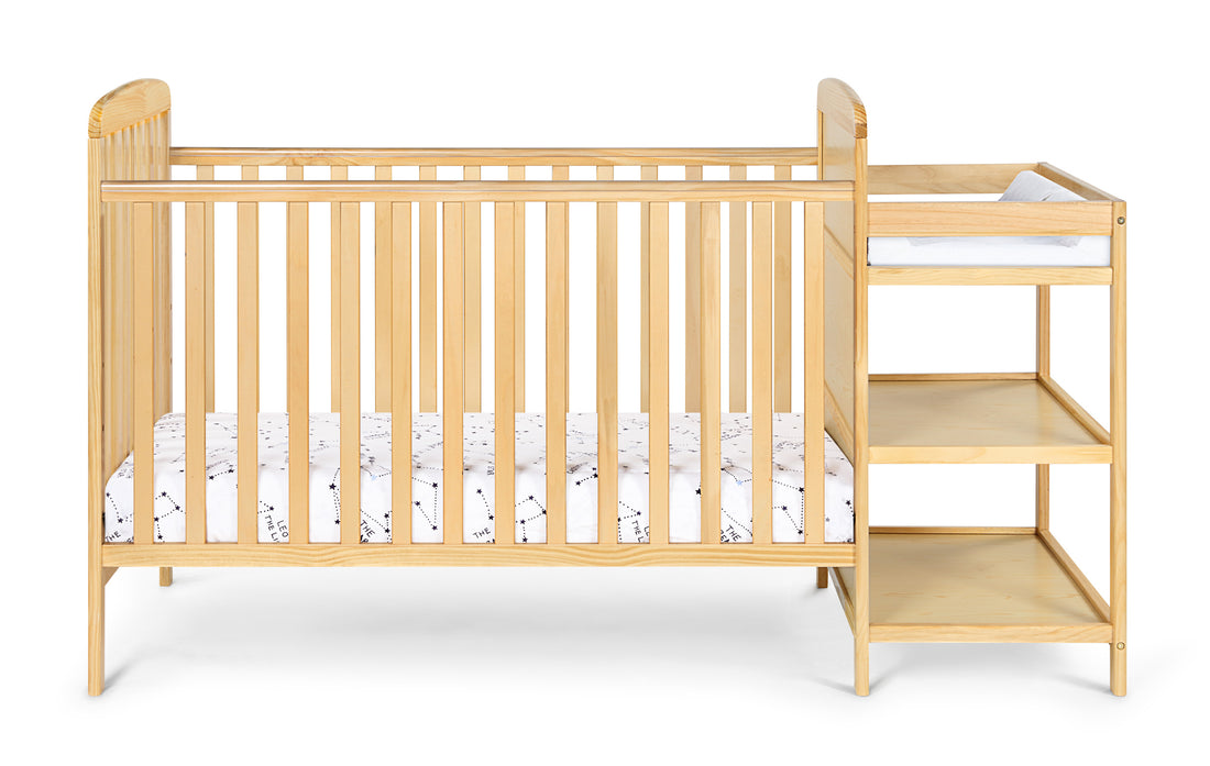 Ramsey Crib And Changer Combo Natural Natural Solid Wood