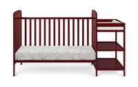 Ramsey Crib And Changer Combo Cherry Cherry Solid Wood