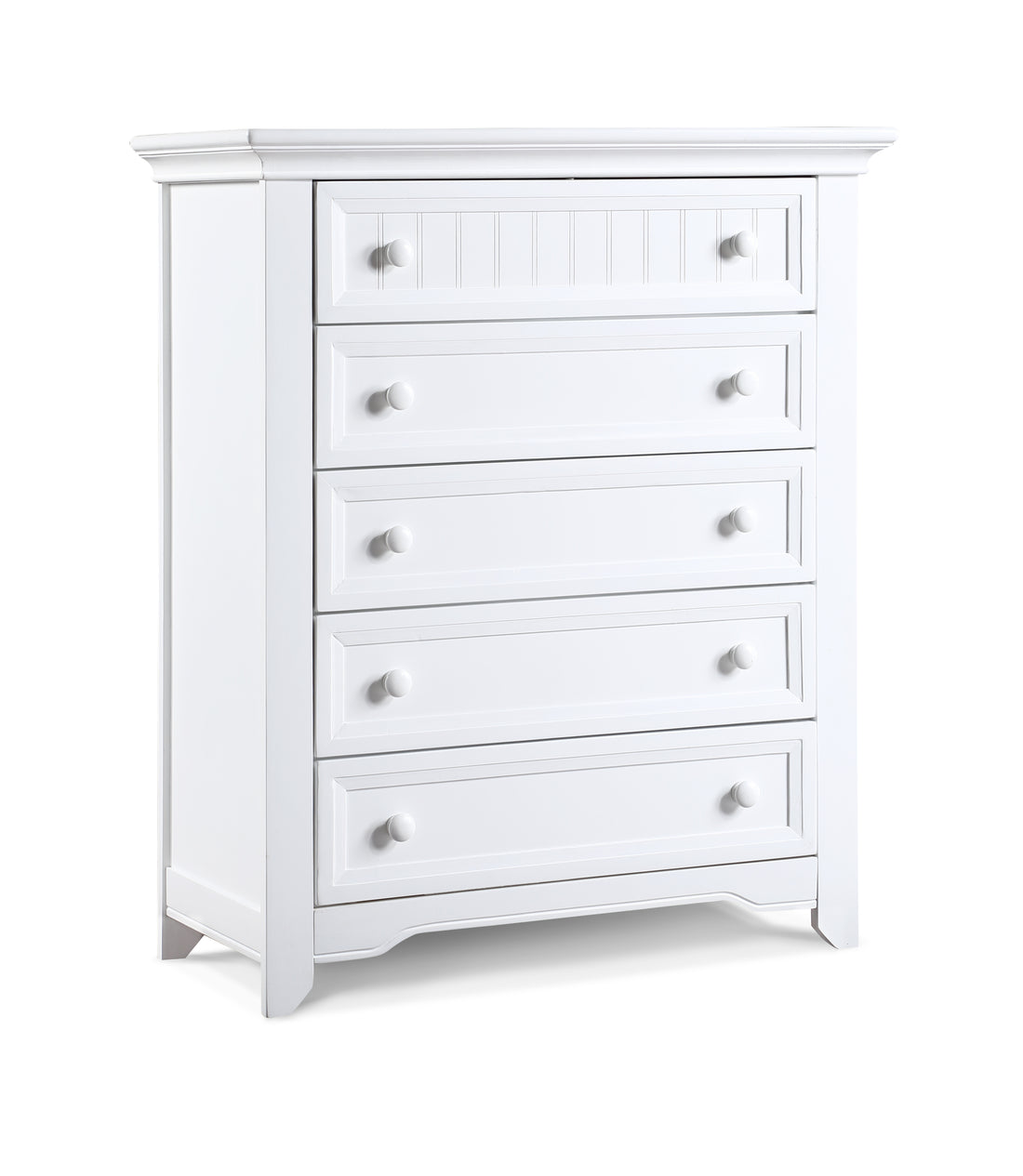 Winchester 5 Drawer Chest White White Solid Wood