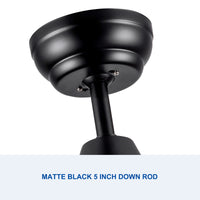 42 In Intergrated Led Ceiling Fan Lighting With Brown Wood Grain Abs Blade Brown Abs