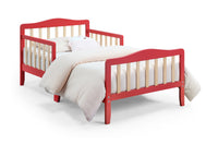 Twain Toddler Bed Coral Natural Coral Solid Wood