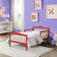 Twain Toddler Bed Coral Natural Coral Solid Wood