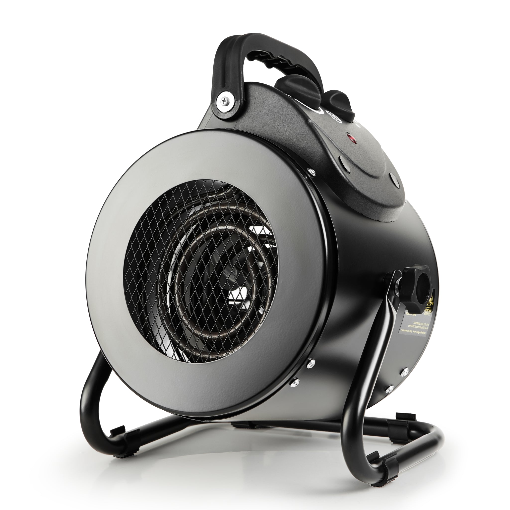 Ipower Electric Heater Fan For Greenhouse, Grow Tent, Workplace, Overheat Protection, Fast Heating, Spraywater Proof Ipx4, Black Black Steel