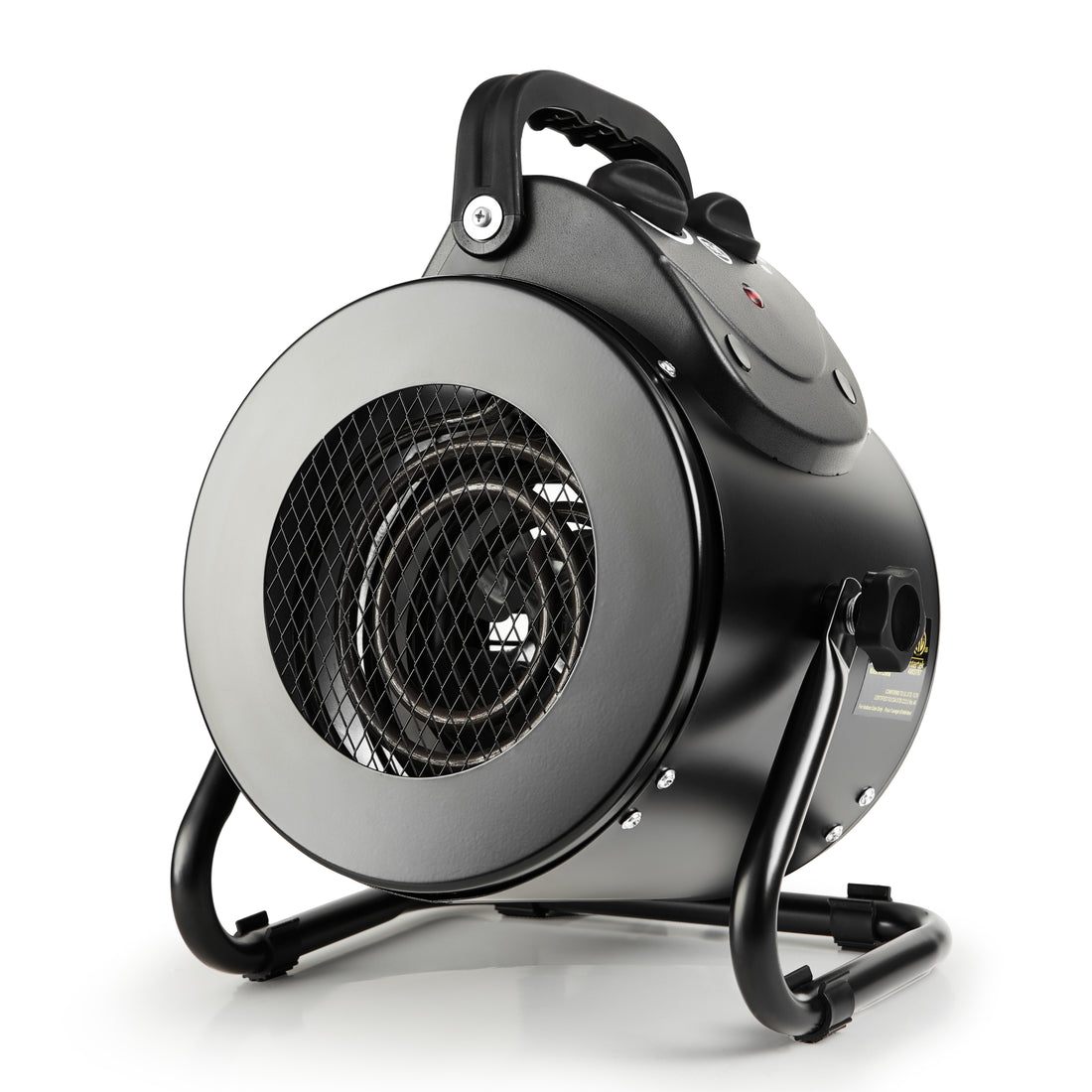 Ipower Electric Heater Fan For Greenhouse, Grow Tent, Workplace, Overheat Protection, Fast Heating, Spraywater Proof Ipx4, Black Black Steel