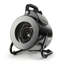 Ipower Electric Heater Fan For Greenhouse, Grow Tent, Workplace, Overheat Protection, Fast Heating, Spraywater Proof Ipx4, Black Black Steel