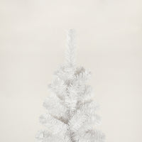 7.5Ft White Slim Artificial Christmas Tree Includes Foldable Metal Stand White American Traditional Polyester Polyester
