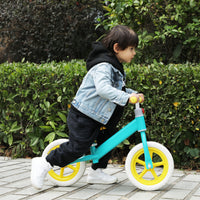 11Inch Kids Balance Bike Adjustable Height Carbon Steel & Pe Tires For 2 6 Years Blue Steel