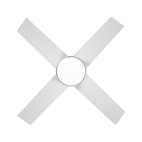 44 In Intergrated Led Ceiling Fan Lighting With White Abs Blade White Plywood