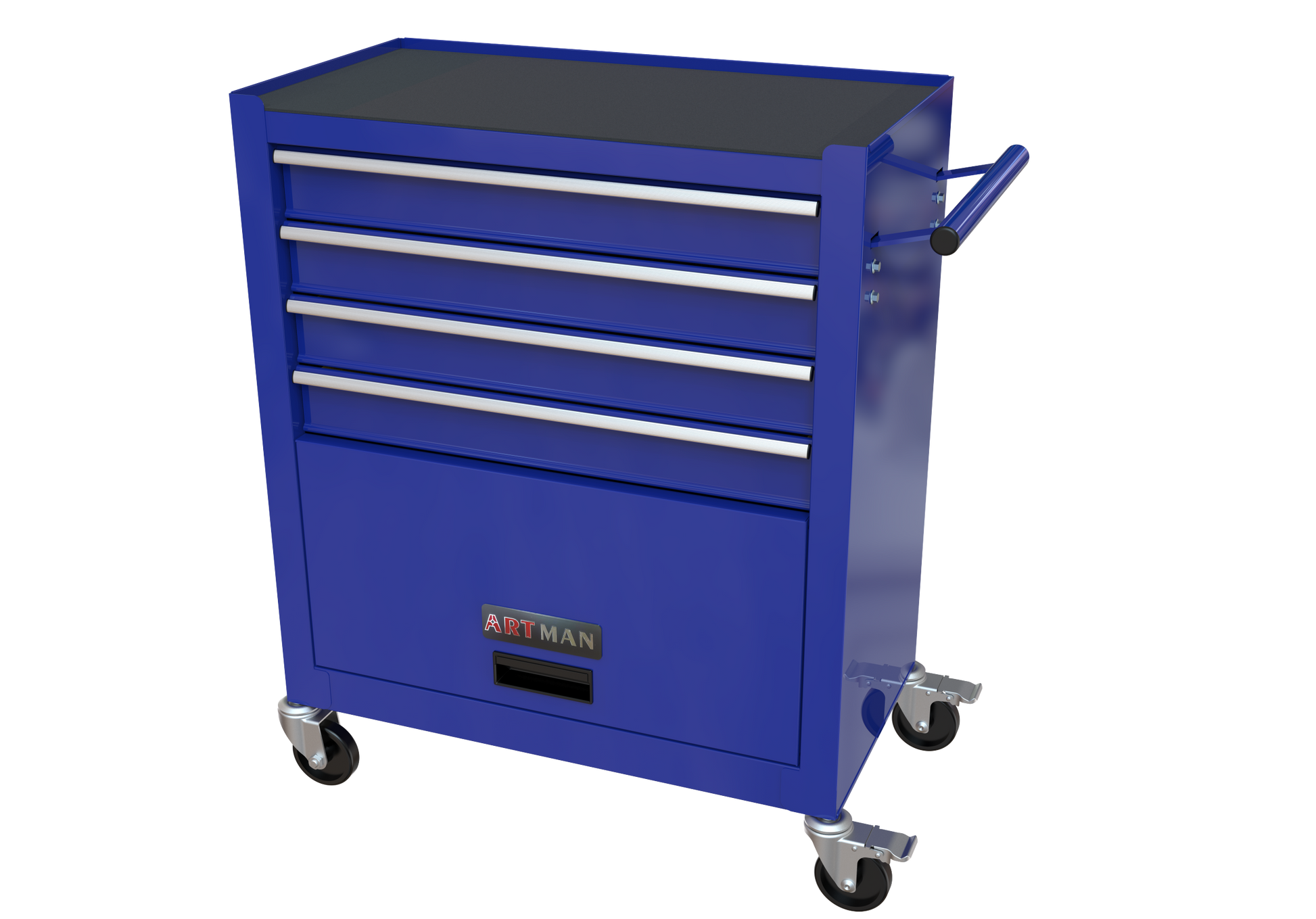 4 Drawers Tool Cabinet With Tool Sets Blue Red Steel