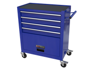 4 Drawers Tool Cabinet With Tool Sets Blue Red Steel