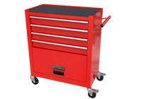 4 Drawers Tool Cabinet With Tool Sets Red Red Steel