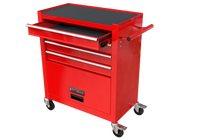 4 Drawers Tool Cabinet With Tool Sets Red Red Steel