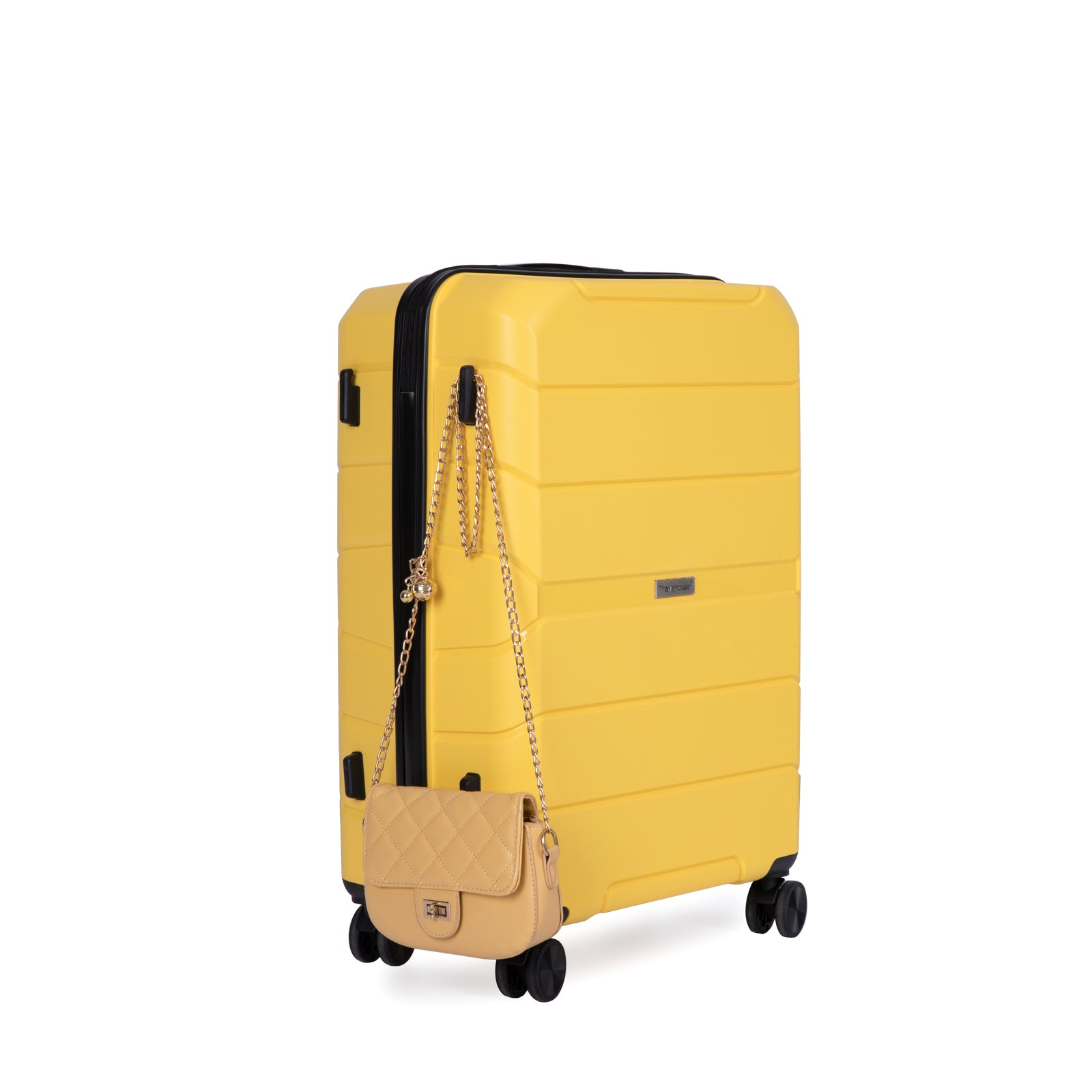 Hardshell Suitcase Spinner Wheels Pp Luggage Sets Lightweight Durable Suitcase With Tsa Lock,3 Piece Set 20 24 28 ,Yellow Yellow Polypropylene