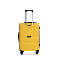 Hardshell Suitcase Spinner Wheels Pp Luggage Sets Lightweight Durable Suitcase With Tsa Lock,3 Piece Set 20 24 28 ,Yellow Yellow Polypropylene