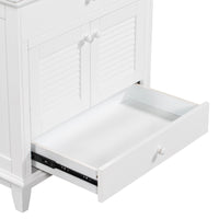 30" Bathroom Vanity With Sink, Bathroom Cabinet With Two Doors And One Drawer, White Old Sku: Jl000005Aak 1 White Solid Wood