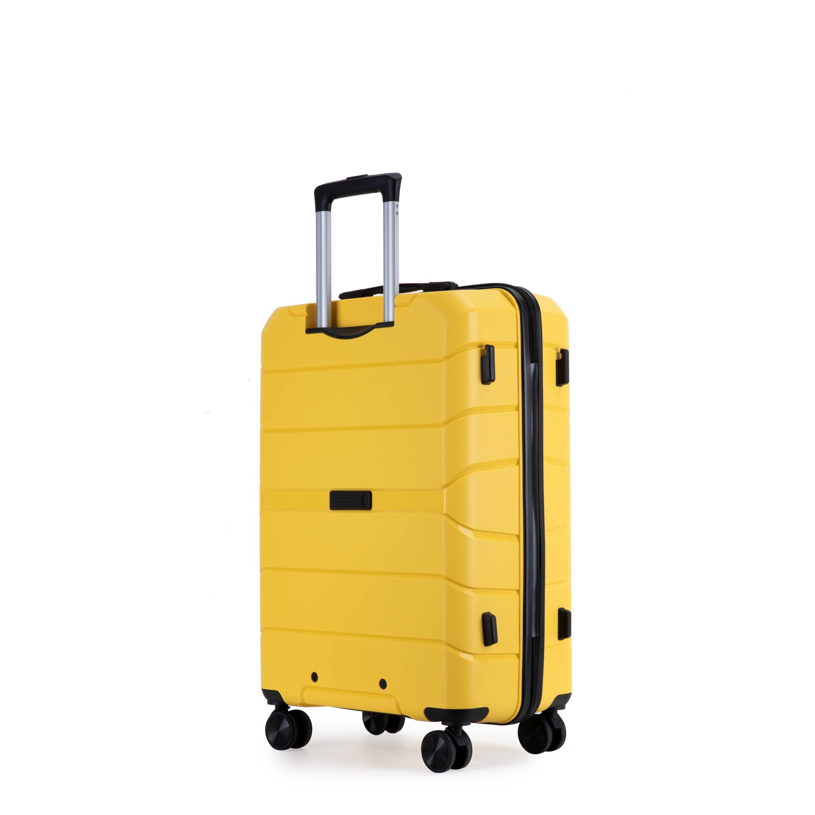 Hardshell Suitcase Spinner Wheels Pp Luggage Sets Lightweight Durable Suitcase With Tsa Lock,3 Piece Set 20 24 28 ,Yellow Yellow Polypropylene