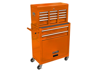 High Capacity Rolling Tool Chest With Wheels And Drawers, 8 Drawer Tool Storage Cabinet Orange Orange Steel
