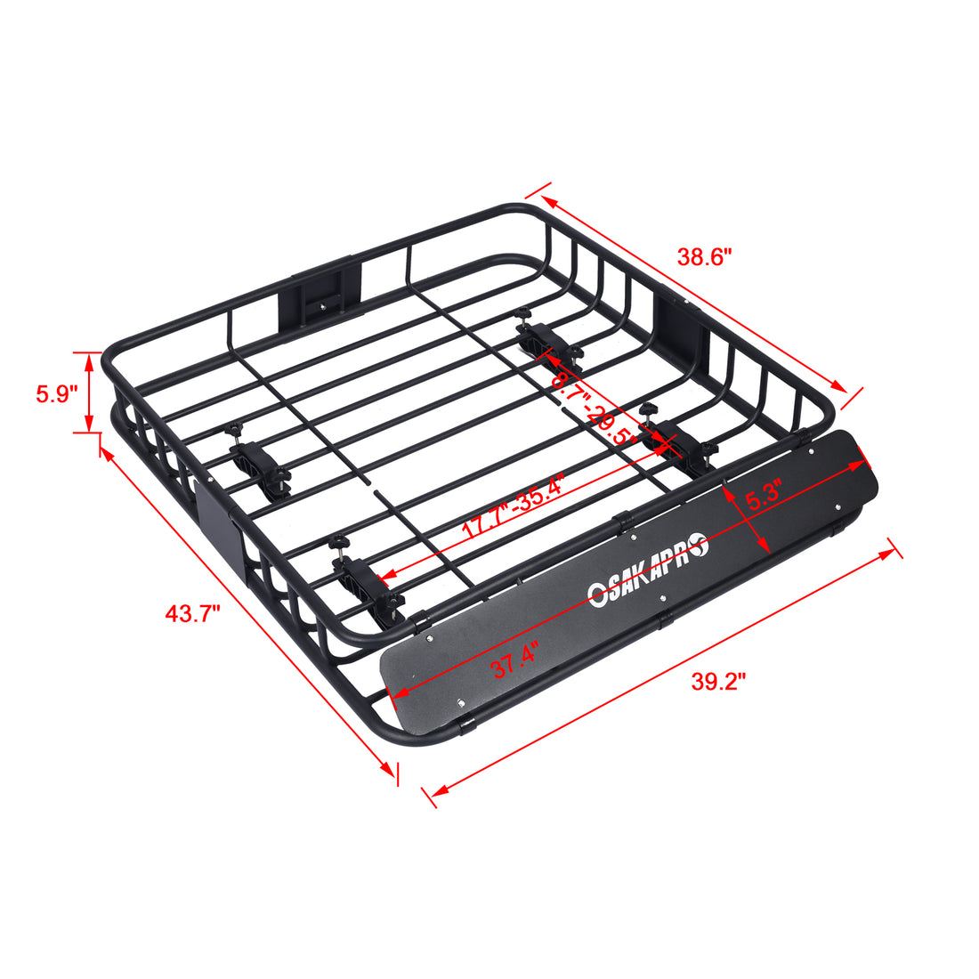 Rooftop Cargo Carrier Basket Motoring Roof Rack,Top Mount Roof Rack 43 Black Steel Black Steel