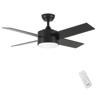 44 In Intergrated Led Ceiling Fan With Black Abs Blade Black Plywood