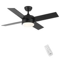 44 In Intergrated Led Ceiling Fan With Black Abs Blade Black Plywood