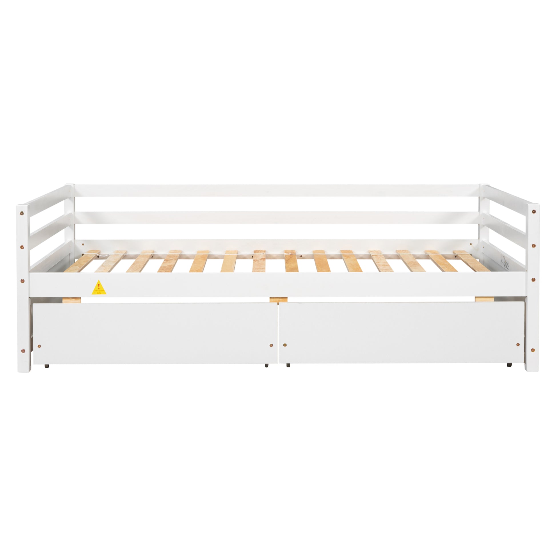 Daybed With Two Storage Drawers ,White Sku:W504P148589 Twin White Pine