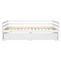 Daybed With Two Storage Drawers ,White Sku:W504P148589 Twin White Pine