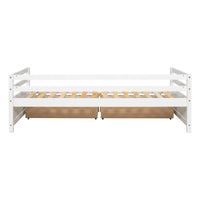 Daybed With Two Storage Drawers ,White Sku:W504P148589 Twin White Pine