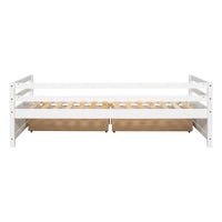 Daybed With Two Storage Drawers ,White Old Sku:W50450915 Twin White Pine