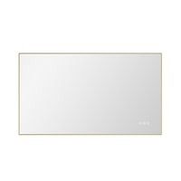 42X 24Inch Led Mirror Bathroom Vanity Mirror With Back Light, Wall Mount Anti Fog Memory Large Adjustable Vanity Mirror Gold Aluminium