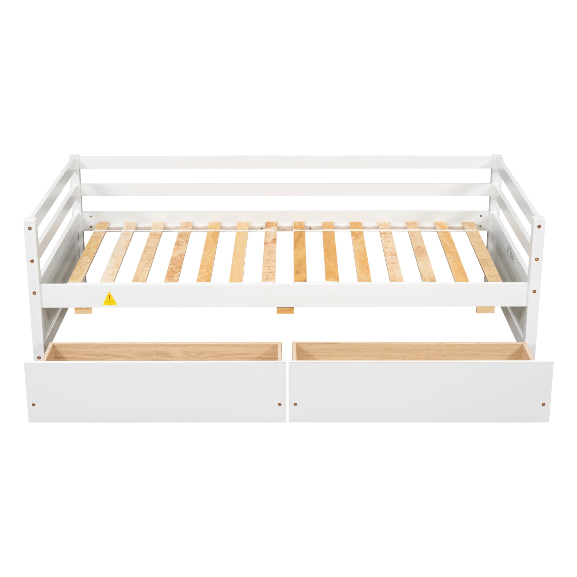 Daybed With Two Storage Drawers ,White Sku:W504P148589 Twin White Pine