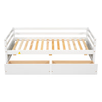 Daybed With Two Storage Drawers ,White Old Sku:W50450915 Twin White Pine