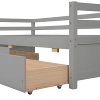 Daybed With Two Storage Drawers ,Grey Old Sku:W50450914 Twin Grey Pine