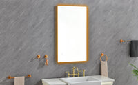 42X 24Inch Led Mirror Bathroom Vanity Mirror With Back Light, Wall Mount Anti Fog Memory Large Adjustable Vanity Mirror Gold Aluminium