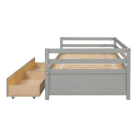 Daybed With Two Storage Drawers ,Grey Old Sku:W50450914 Twin Grey Pine