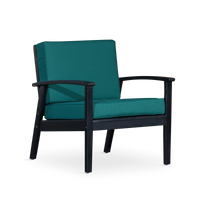 Deep Seat Eucalyptus Chair, Espresso Finish, Dark Green Cushions Espresso Eucalyptus