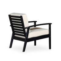 Deep Seat Eucalyptus Chair, Espresso Finish, Dark Green Cushions Espresso Eucalyptus