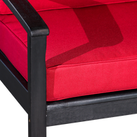 Deep Seat Eucalyptus Chair, Espresso Finish, Burdy Cushions Espresso Eucalyptus