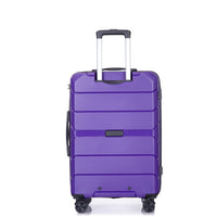 Hardshell Suitcase Spinner Wheels Pp Luggage Sets Lightweight Durable Suitcase With Tsa Lock,3 Piece Set 20 24 28 ,Purple Purple Polypropylene